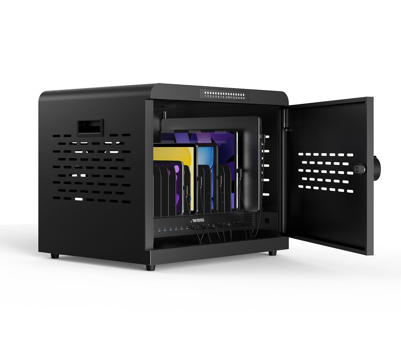 Charging & Locking Cabinet for 16 Notebooks & Tablets – USB-C PD 3.0 (Up to 1000W)