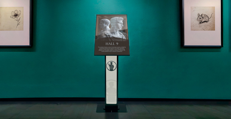 Брандируема VESA стойка за под за екрани до 32 инча